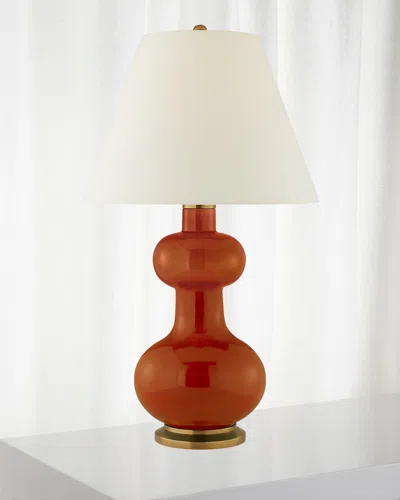 Visual Comfort Signature Chambers Large Lamp By Christopher Spitzmiller In Red