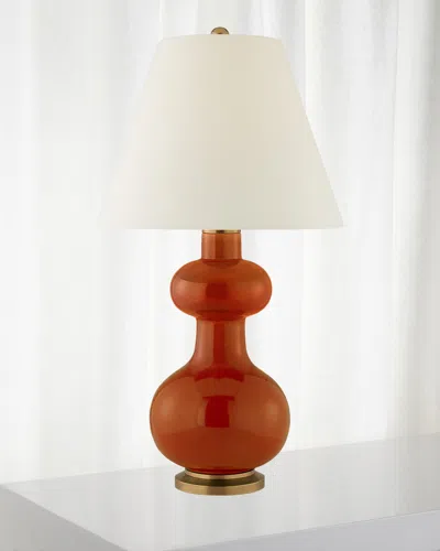 Visual Comfort Signature Chambers Medium Table Lamp By Christopher Spitzmiller In Red