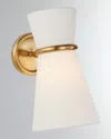 Visual Comfort Signature Clarkson Small Single Pivoting Sconce By Aerin In Polished Nickel
