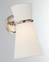 Visual Comfort Signature Clarkson Small Single Pivoting Sconce By Aerin In Silver