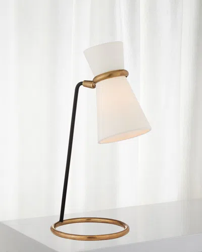 Visual Comfort Signature Clarkson Table Lamp By Aerin In Black And Brass