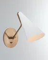 Visual Comfort Signature Clemente Wall Light By Aerin In White And Gold