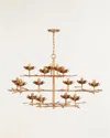 Visual Comfort Signature Clementine 48" Low Wide Tiered Chandelier By Julie Neill In Multi
