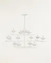Visual Comfort Signature Clementine 48" Low Wide Tiered Chandelier By Julie Neill In Plaster White