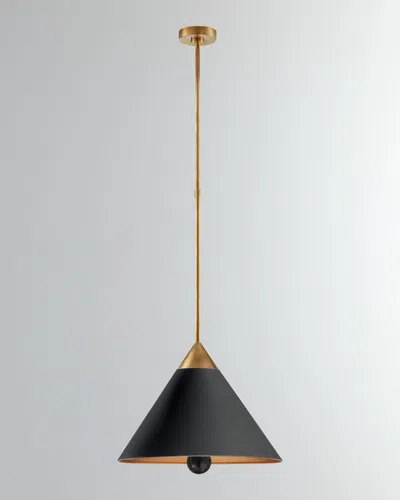 Visual Comfort Signature Cleo Pendant By Kelly Wearstler In Antique Brass
