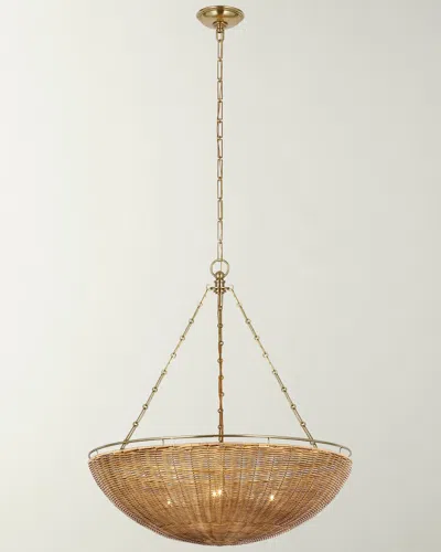 Visual Comfort Signature Clovis 28" 4-light Chandelier By Chapman & Myers In Antique Burnished Brass