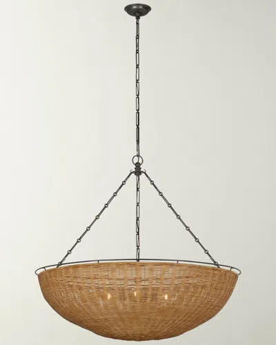 Visual Comfort Signature Clovis 38" 4-light Chandelier By Chapman & Myers In Aged Iron