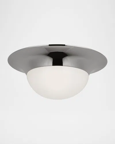 Visual Comfort Signature Cluny 18" Flush Mount By Paloma Contreras In White