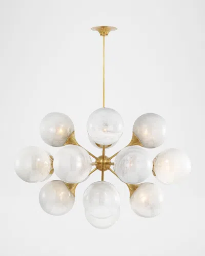 Visual Comfort Signature Cristol 40" 17-light Chandelier By Aerin In Gold