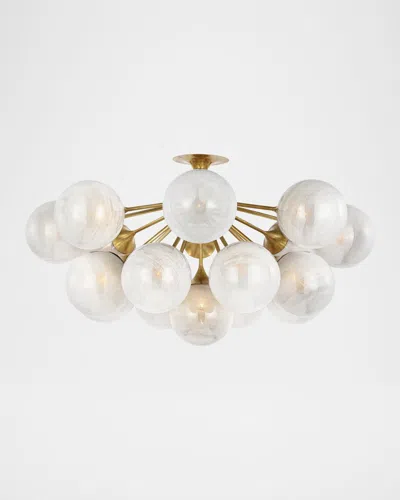 Visual Comfort Signature Cristol 43" 17-light Flush Mount By Aerin In Gold