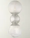 Visual Comfort Signature Cristol Small Double Sconce By Aerin In Silver