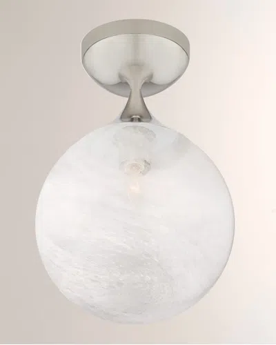 Visual Comfort Signature Cristol Small Single Flush Mount In Silver