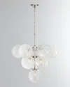 Visual Comfort Signature Cristol Tiered Pendant By Aerin In Silver