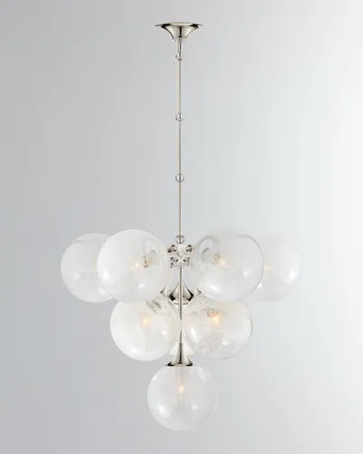 Visual Comfort Signature Cristol Tiered Pendant By Aerin In Silver