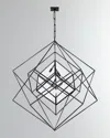 Visual Comfort Signature Cubist Large Chandelier By Kelly Wearstler In Aged Iron
