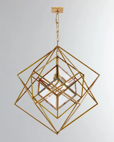 Visual Comfort Signature Cubist Medium Chandelier By Kelly Wearstler In Gold