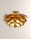 Visual Comfort Signature Cynara Xl Flush Mount By Chapman & Myers - 23" In Gold