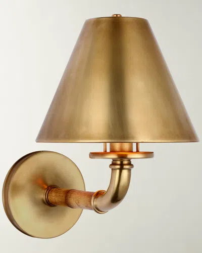 Visual Comfort Signature Dalfern Medium Single Sconce By Ralph Lauren Home In Natural Brass