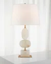 Visual Comfort Signature Dani Medium Table Lamp By Thomas O'brien In Alabster