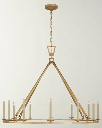 Visual Comfort Signature Darlana Extra Large Single Ring Chandelier By Chapman & Myers In Gold