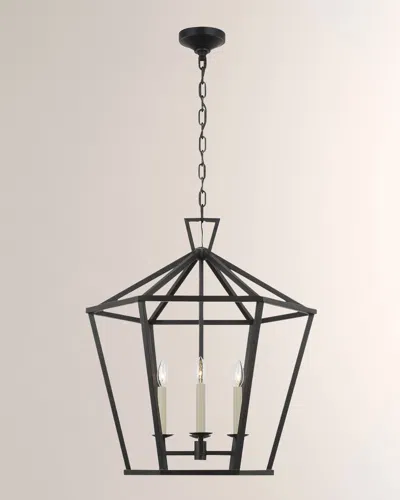 Visual Comfort Signature Darlana Large Hexagonal Lantern By Chapman & Myers In Aged Iron