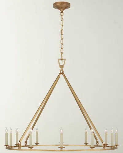 Visual Comfort Signature Darlana Large Single Ring Chandelier By Chapman & Myers In Gold