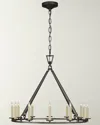Visual Comfort Signature Darlana Medium Single Ring Chandelier By Chapman & Myers In Black