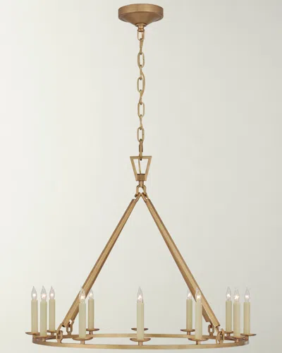 Visual Comfort Signature Darlana Medium Single Ring Chandelier By Chapman & Myers In Gold