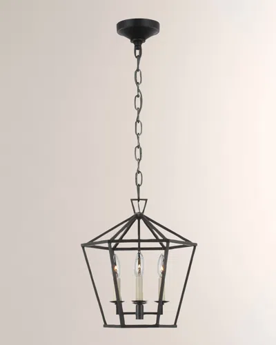 Visual Comfort Signature Darlana Small Hexagonal Lantern By Chapman & Myers In Aged Iron