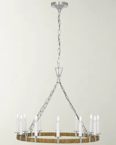 Visual Comfort Signature Darlana Wrapped 30" 12-light Ring Chandelier By Chapman & Myers In Multi