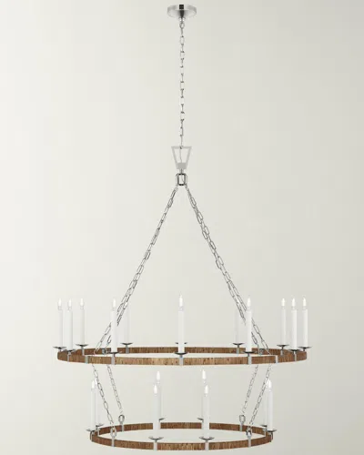 Visual Comfort Signature Darlana Wrapped 52" 20-light Two-tier Chandelier By Chapman & Myers In Multi