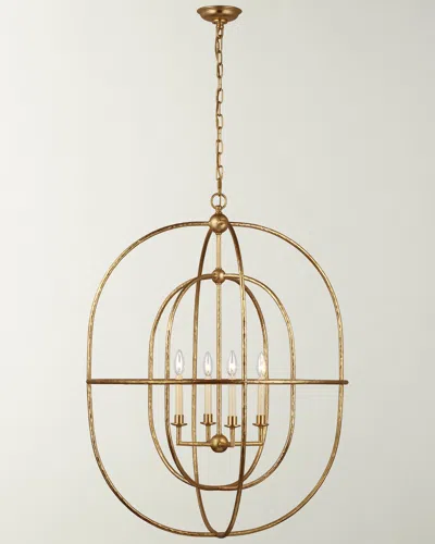 Visual Comfort Signature Desmond Open Double Oval Lantern By Chapman & Myers In Gild