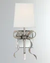 Visual Comfort Signature Ellery Grosgrain Bow Small Sconce In Polished Nickel