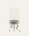 Visual Comfort Signature Ellery Grosgrain Bow Small Sconce In Silver