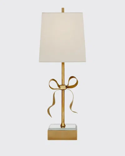 Visual Comfort Signature Ellery Grosgrain Bow Table Lamp In Gold