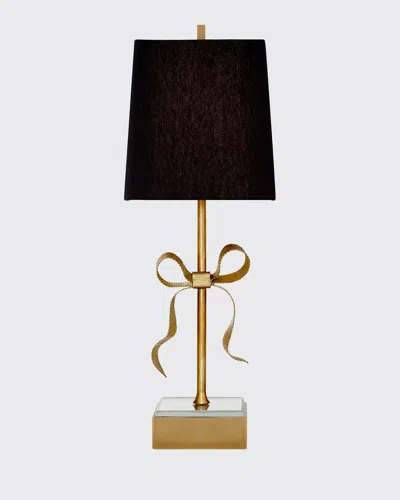 Visual Comfort Signature Ellery Grosgrain Bow Table Lamp In Gold