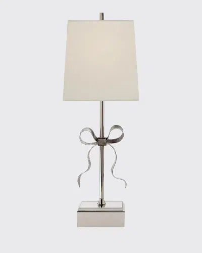 Visual Comfort Signature Ellery Grosgrain Bow Table Lamp In Neutral