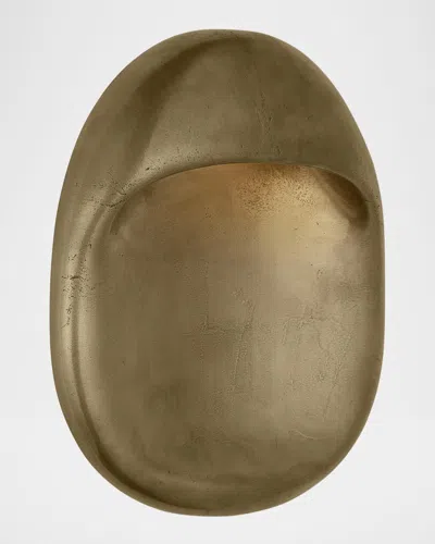 Visual Comfort Signature Esculpa 14" Rounded Wall Light By Kelly Wearstler In Gold