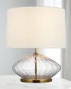 Visual Comfort Signature Everleigh Medium Fluted Table Lamp By Kate Spade New York In Clear Glass