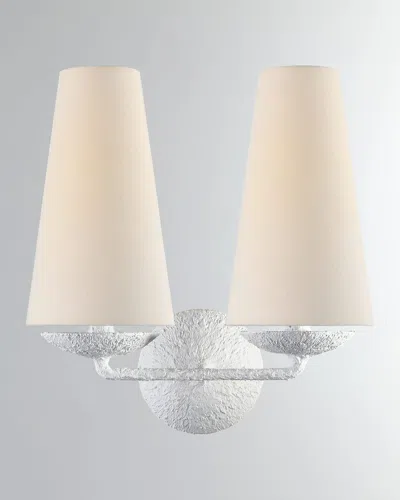 Visual Comfort Signature Fontaine Double Sconce By Aerin In White