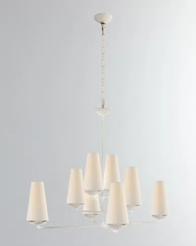 Visual Comfort Signature Fontaine Large Offset Chandelier By Aerin In White