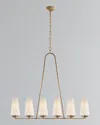 Visual Comfort Signature Fontaine Linear Chandelier By Aerin In Aged Iron