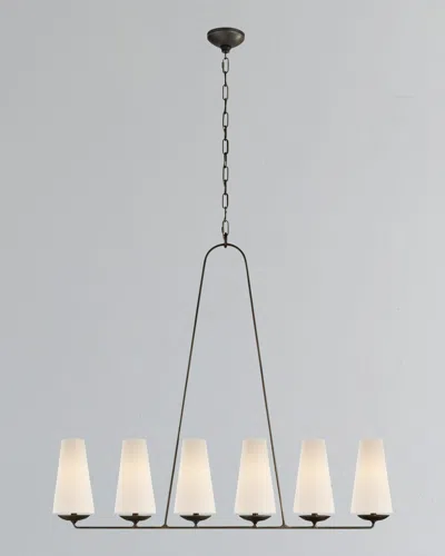 Visual Comfort Signature Fontaine Linear Chandelier By Aerin In Black