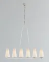 Visual Comfort Signature Fontaine Linear Chandelier By Aerin In White