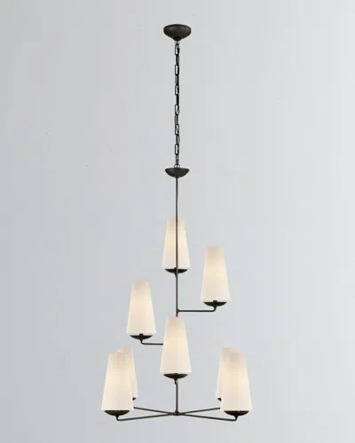 Visual Comfort Signature Fontaine Vertical Chandelier By Aerin In Black