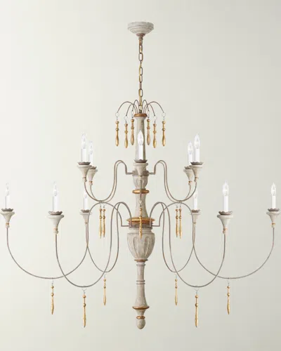 Visual Comfort Signature Fortuna Large Chandelier By Julie Neill In Vint White