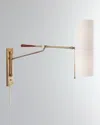 Visual Comfort Signature Frankfort Articulating Wall Light By Aerin In Black And Brass