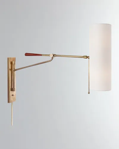 Visual Comfort Signature Frankfort Articulating Wall Light By Aerin In Black And Brass