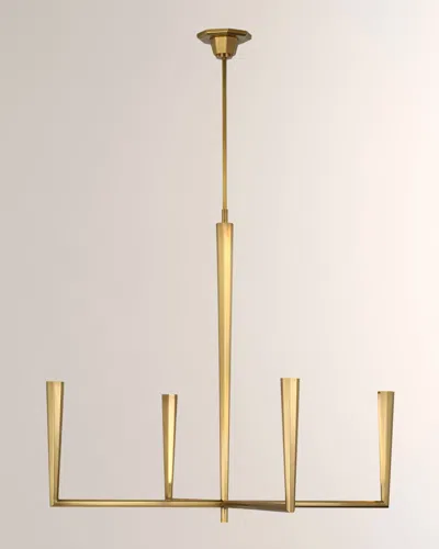 Visual Comfort Signature Galahad Large Chandelier By Thomas O'brien In Antique Brass