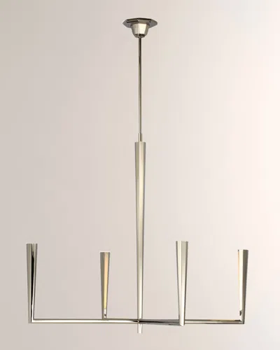 Visual Comfort Signature Galahad Large Chandelier By Thomas O'brien In Polished Nickel
